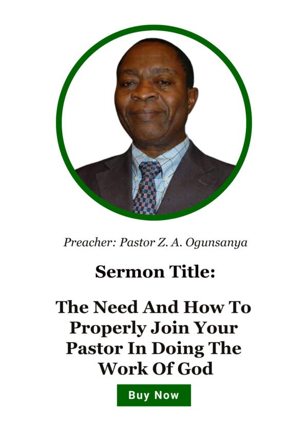 The Need And How To Properly Join Your Pastor In Doing The Work Of God