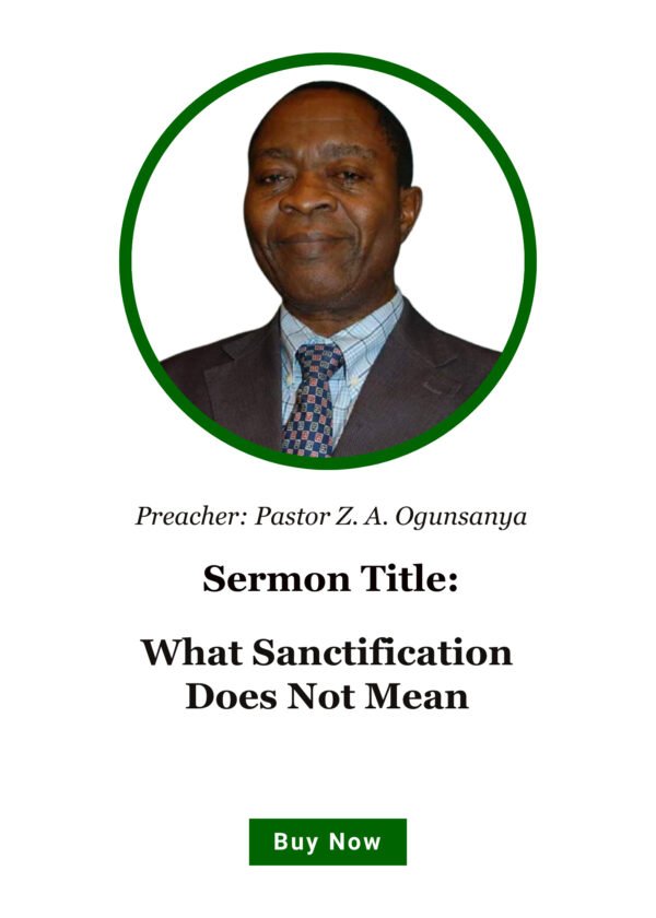 What Sanctification Does Not Mean